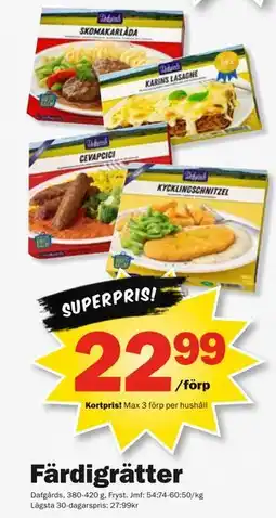 Pekås Färdigrätter, Medlemspris erbjuda
