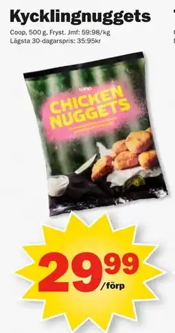 Pekås Kycklingnuggets erbjuda