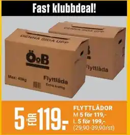 ÖoB FLYTTLÅDOR, Medlemspris erbjuda