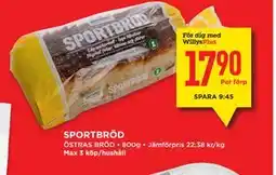 Willys SPORTBRÖD, Medlemspris erbjuda