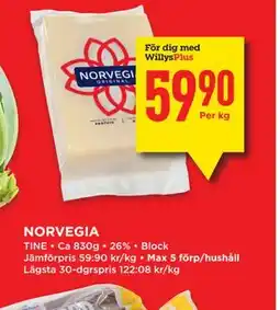 Willys NORVEGIA, Medlemspris erbjuda