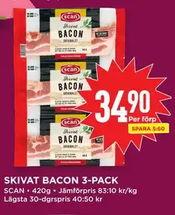 Willys SKIVAT BACON 3-PACK erbjuda