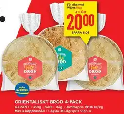 Willys Hemma ORIENTALISKT BRÖD 4-PACK, Medlemspris erbjuda