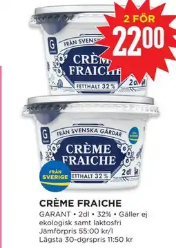 Willys Hemma CRÈME FRAICHE erbjuda