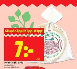 ICA Kvantum Orientaliskt bröd erbjuda