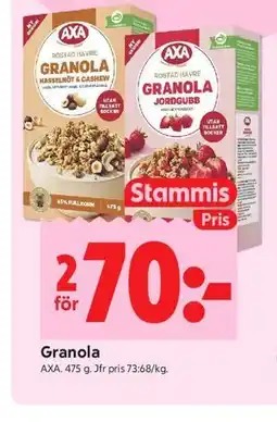 ICA Kvantum Granola, Medlemspris erbjuda