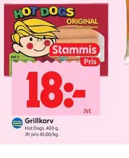 ICA Kvantum Grillkorv, Medlemspris erbjuda
