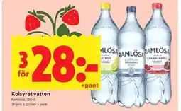ICA Kvantum Kolsyrat vatten erbjuda