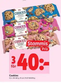 ICA Kvantum Cookies, Medlemspris erbjuda