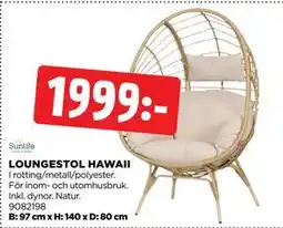 Jem&Fix LOUNGESTOL HAWAII erbjuda