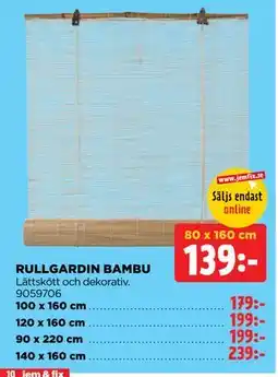 Jem&Fix RULLGARDIN BAMBU erbjuda
