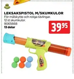 Jem&Fix LEKSAKSPISTOL M/SKUMKULOR erbjuda