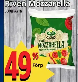 Supergrossen Riven Mozzarella erbjuda