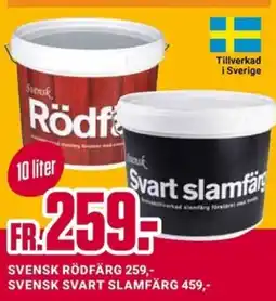 ÖoB Svensk rödfärg Svensk svart slamfärg erbjuda