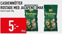 Matdax Cashewnötter rostade med jalapeno smak erbjuda