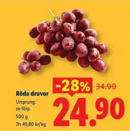 Lidl Röda druvor erbjuda