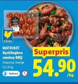 Lidl MATRIKET Kycklingben smokey BBQ erbjuda