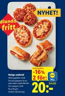 Lidl Matiga småbröd erbjuda