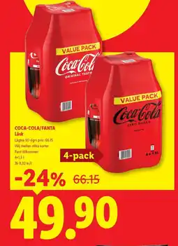 Lidl COCA-COLA/FANTA Läsk erbjuda