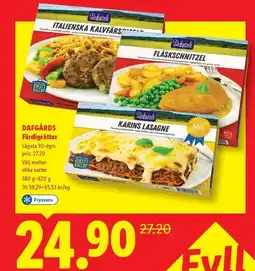Lidl DAFGÅRDS Färdigrätter erbjuda