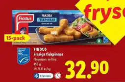 Lidl FINDUS Frasiga fiskpinnar erbjuda