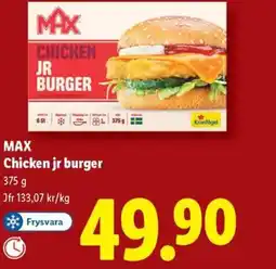 Lidl MAX Chicken jr burger erbjuda