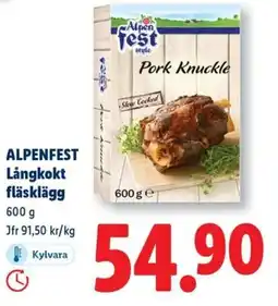 Lidl ALPENFEST Långkokt fläsklägg erbjuda