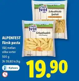 Lidl ALPENFEST Färsk pasta erbjuda