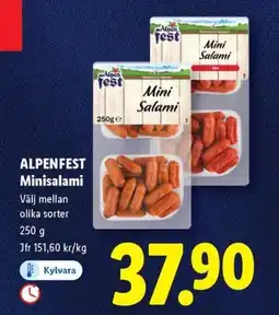 Lidl ALPENFEST Minisalami erbjuda
