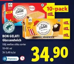 Lidl BON GELATI Glassandwich erbjuda