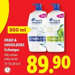 Lidl HEAD & SHOULDERS Schampo erbjuda