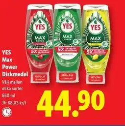 Lidl YES Max Power Diskmedel erbjuda