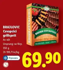Lidl BRAJLOVIC Cevapcici grillspett erbjuda