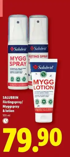 Lidl SALUBRIN Fästingspray/ Myggspray & lotion erbjuda