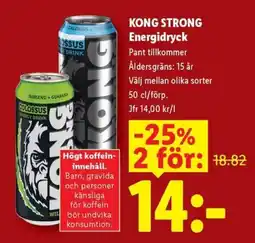 Lidl KONG STRONG Energidryck erbjuda