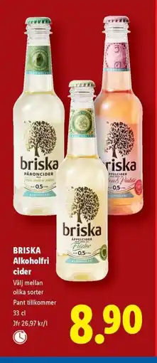 Lidl BRISKA Alkoholfri cider erbjuda