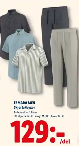Lidl ESMARA MEN Skjorta/byxor erbjuda