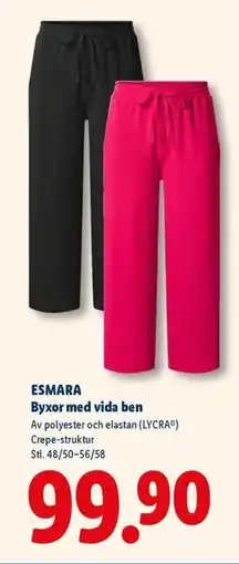Lidl ESMARA Byxor med vida ben erbjuda