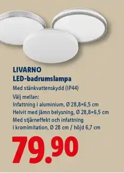 Lidl LIVARNO LED-badrumslampa erbjuda