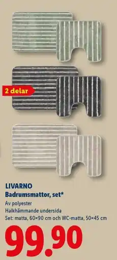 Lidl LIVARNO Badrumsmattor, set erbjuda