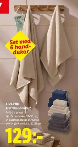 Lidl LIVARNO Frottéhanddukar erbjuda