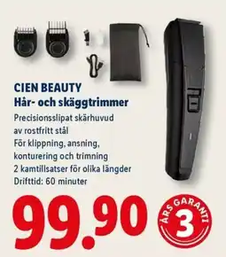 Lidl CIEN BEAUTY Hår- och skäggtrimmer erbjuda