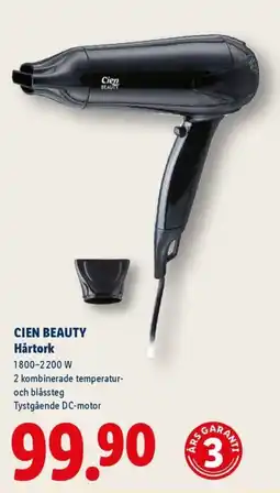Lidl CIEN BEAUTY Hårtork erbjuda