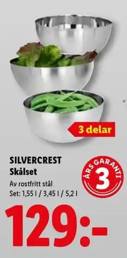Lidl SILVERCREST Skålset erbjuda