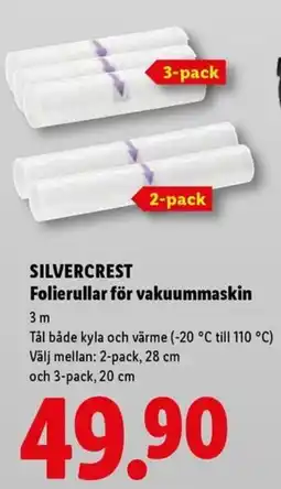 Lidl SILVERCREST Folierullar för vakuummaskin erbjuda