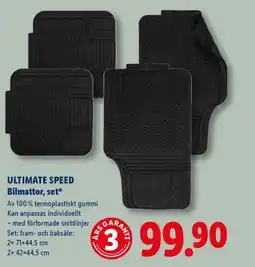 Lidl ULTIMATE SPEED Bilmattor, set erbjuda