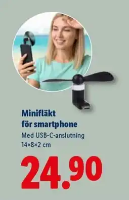 Lidl Minifläkt för smartphone erbjuda