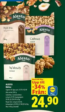 Lidl ALESTO Nötter erbjuda