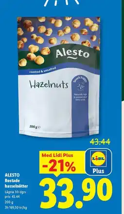 Lidl ALESTO Rostade hasselnötter erbjuda