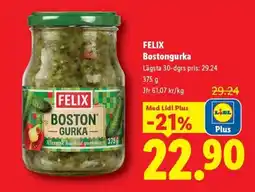 Lidl FELIX Bostongurka erbjuda